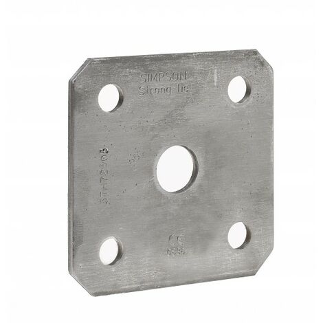 Simpson Strong Tie – Rondelle carrée 100x100mm – Épaisseur 4mm – Acier S235JR conforme NF EN 10025-2 – Pour assemblage bois de charpente