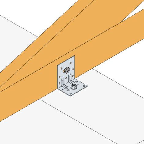 Equerre renforcée ER 76.5x49.5mm - ep 1.5mm