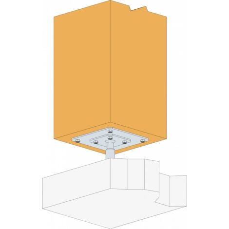Platine pied de poteau PLPP180 180x180mm - ep 4mm