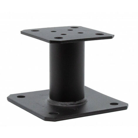 Simpson Strong Tie – Pied de poteau fixe PPA100PB – Acier S235JR – Finition peinture RAL9005 – Dimensions 100x100mm et 130x130mm – Pour béton et bois massif