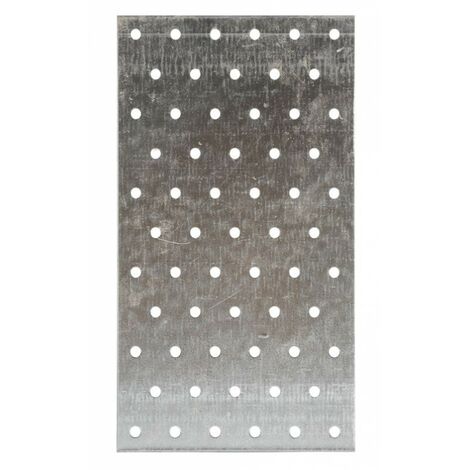 Simpson Strong Tie – Plaques perforées en acier galvanisé 120 x 240 mm – Épaisseur 2 mm – 66 trous Ø 5 mm pour assemblages bois – Carton de 25 plaques
