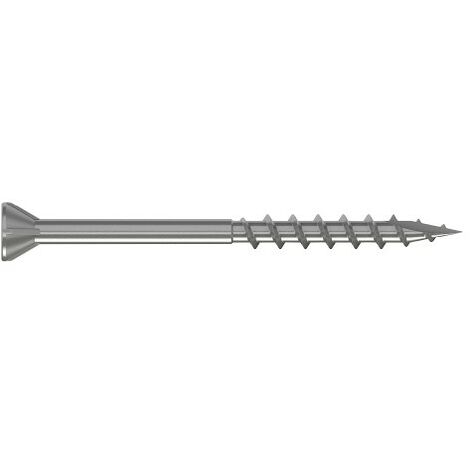 Vis terrasse - Tête fraisée - Filetage partiel - Pointe anti-fendage - Inox A4 - Torx 4.2x75mm - T20 - Boite de 100