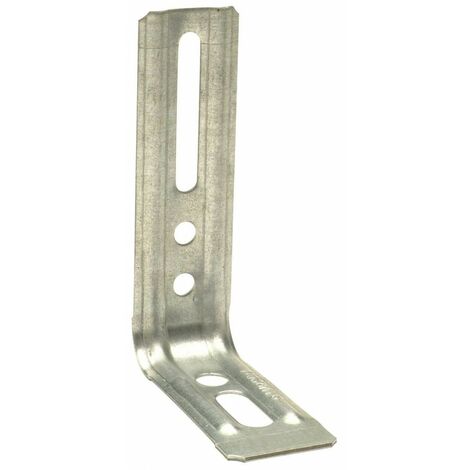 Simpson Strong Tie – Équerre de fixation nervurée droite 30x130x71.5mm – Acier galvanisé 1.5mm – Fixation sur bois et béton – Pour menuiseries intérieures et extérieures