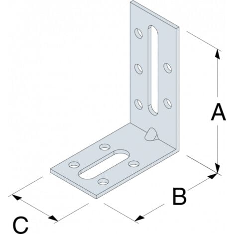 Equerre de fixation renfort EFIXR 100x54mm - ep 2.5mm