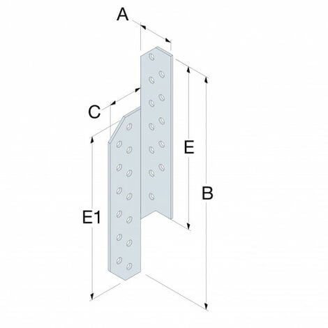 Patte solivage 30x180mm - Gauche