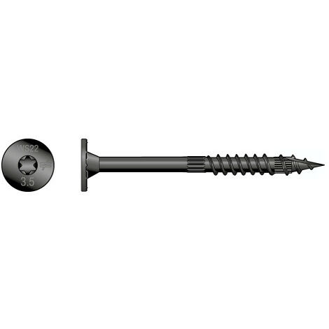 Vis à bois de construction - Tête fraisée - Filetage partiel - Torx 8x67mm - T40 - Boite de 50