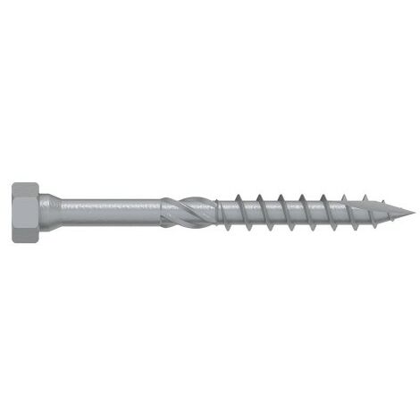 Vis connecteurs acier sur bois - Tête hexagonale - Pointe anti-fendage - Torx 12x100 mm - T40 - Boite de 25