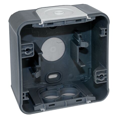 Boite étanche 1 poste en saillie - IP55 - OXXO Couleur  Gris