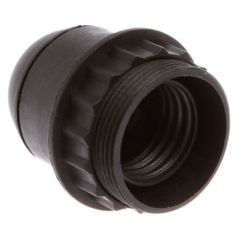 Douille E27 avec double bague Couleur Noir