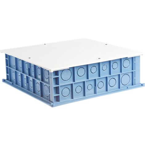 Eur Ohm – Boîte de dérivation étanche 300x300x96mm – Couvercle traité anti-UV – Entrées automatiques pour raccordement facile – Installation en combles perdus