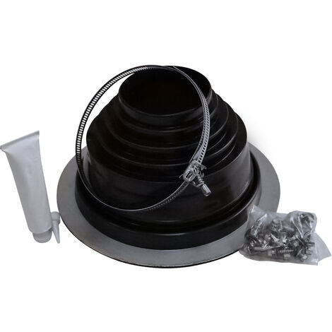 Ubbink – Solin Flexub kit étanchéité pour toit bac acier – Conduits Ø 110 à 200 mm – Installation facile et durable – Conforme aux normes françaises