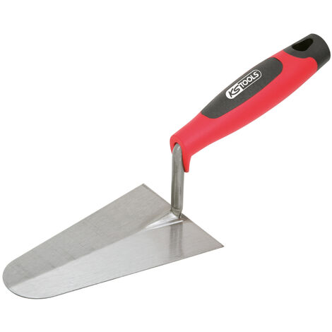 Kstools – Truelle italienne ronde – Lame acier pour maçonnerie – Manche bi-composant ergonomique 220 mm – Prise en main optimale