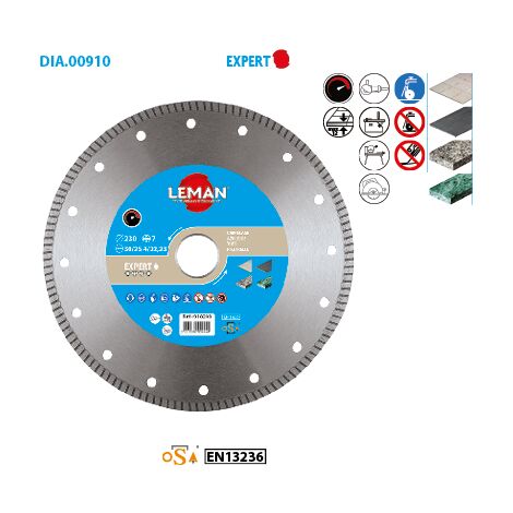 Disque diamant grès cérame Expert ø 115 Alésage 22,23 Ep. 1,4mm