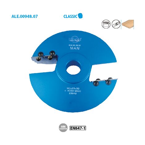 Porte-outils plate-bande multi-profils Classic ø 180 Alésage 30 Haut. 23mm