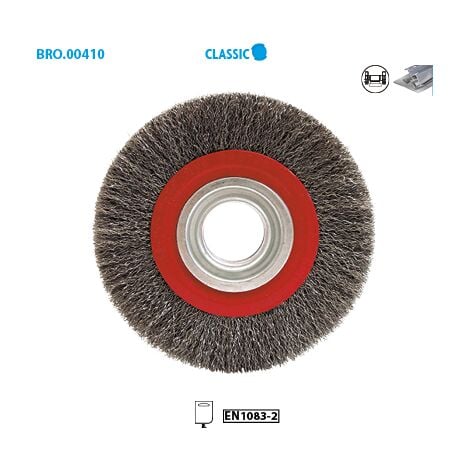 Brosse circulaire fil acier ondulé Classic ø 200 Alésage 16/20/25 Ep. 25 Fil 0,30