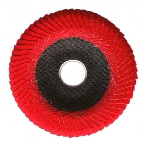 Disques à Lamelles Céramique Grain 120 - Lot De 10 - Diamètre 125 Mm - Pour Meuleuse D'angle - Rouge