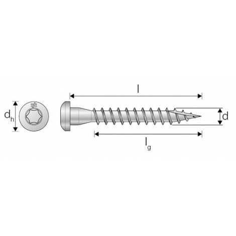 Vis pour connecteurs CSA Boite de 250 - 5x25mm