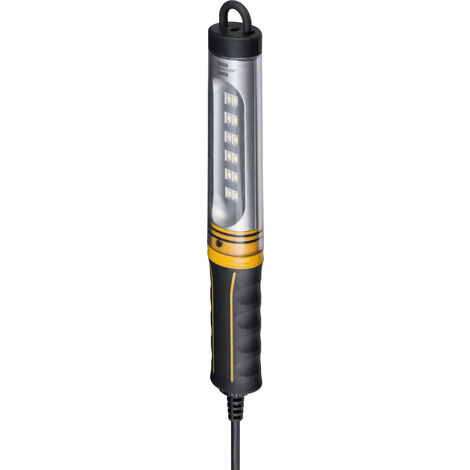 Brennenstuhl – Lampe baladeuse LED 570 lm – Alimentation 7,10 W – Étanche IP65 pour chantiers humides – 5 m de câble – 1175470010