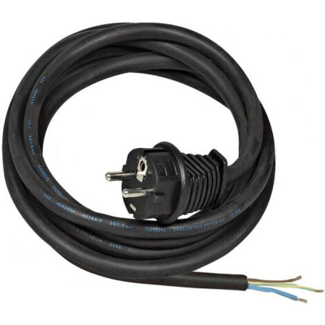 Brennenstuhl – Rallonge électrique H07RN-F 3G1,5 16A/230V~ – Longueur 5m – Extrémité dénudée avec embouts sertis – Pour chantiers humides