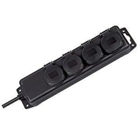 Brennenstuhl – Multiprise extérieure IP44 4 prises 16A – Câble HO7RN-F 2m – Protection contre intempéries – Usage professionnel