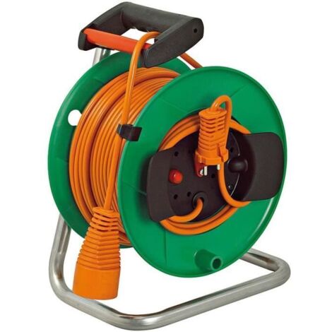 Enrouleur de câble GARDEN-30 avec fiche et prise - H05VV-F 2x1,5 38,5 + 1,5m