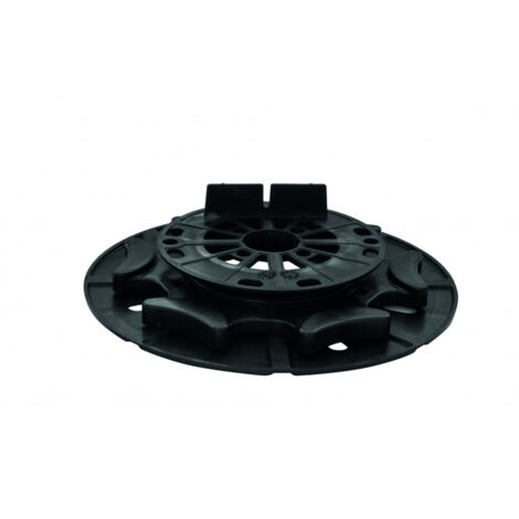 Dakota – Plot réglable pour lambourdes 18-36 mm – Base 314 cm² – Tête 120 mm – Évacuation d'eau pour durabilité – Compatible avec lambourdes standards
