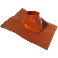 Solin Ubiflex ocre, pour terminaux verticaux Ø 60/100mm et 80/125mm pour toit en pente de 25 à 45°