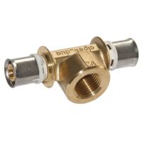 Té laiton femelle à sertir pour système multicouches 16 x 1/2" x 16