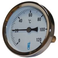 Thermomètre bimétallique à cadran avec plongeur horizontal 60MM