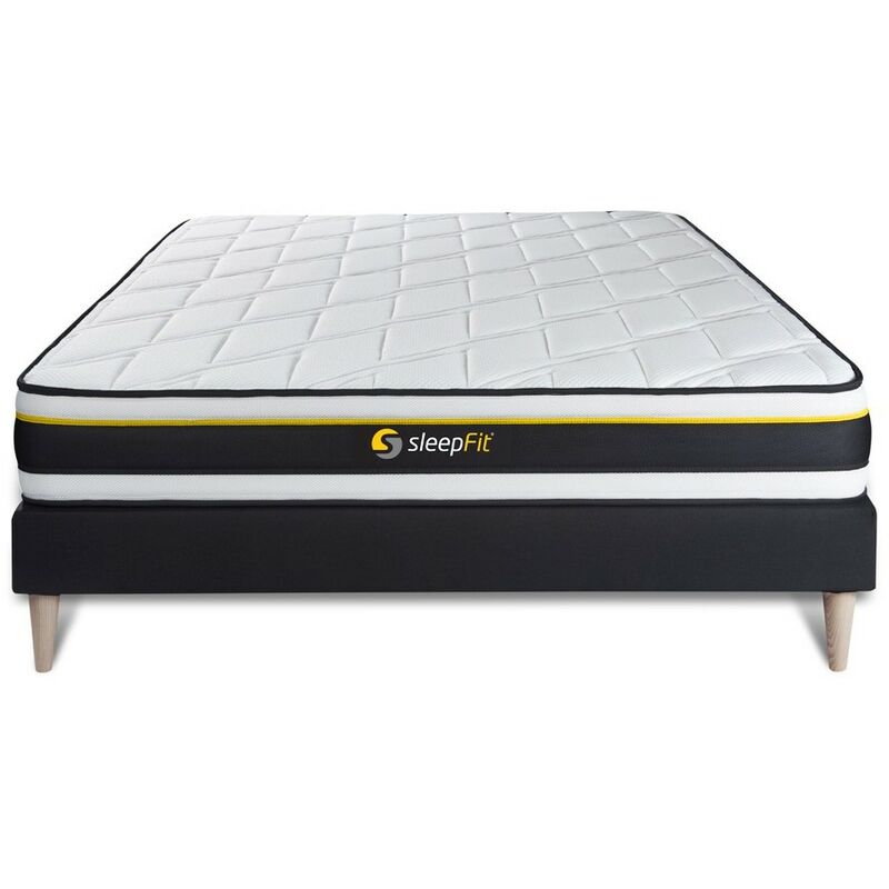 Pack colchón SOFT 150x200cm + Somier multiláminas, espuma de alta densidad con células micro-air, 3 zonas de confort