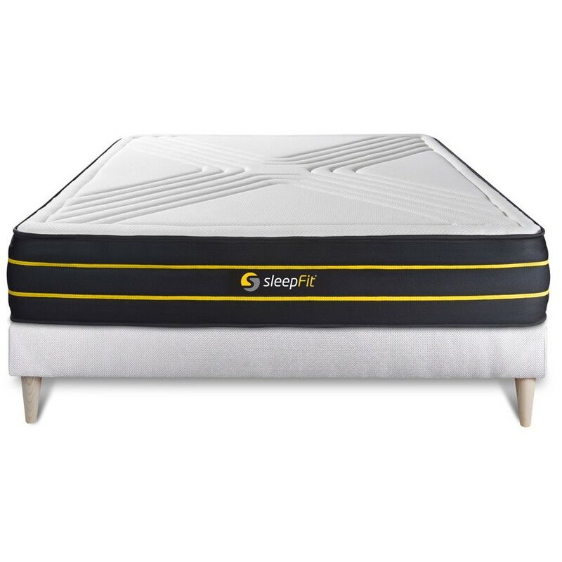 Pack colchón ULTRA 150x200cm + Somier multiláminas, espuma viscoelástica y micromuelles ensacados , 7 zonas de confort