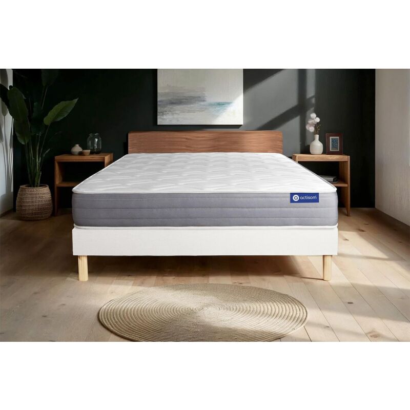 Pack colchón Actiflex dream 120x210cm + Somier multiláminas, Muelles ensacados y espuma viscoelástica, 3 zonas de confort