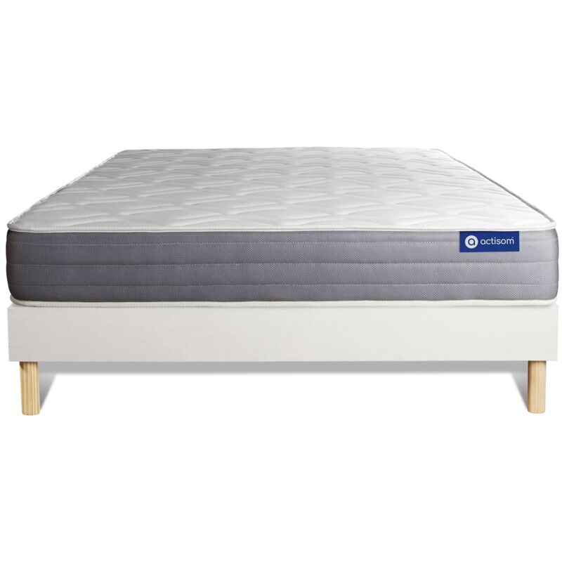 Pack colchón Actiflex dream 135x200cm + Somier multiláminas, Muelles ensacados y espuma viscoelástica, 3 zonas de confort