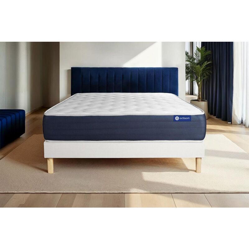 Pack colchón Actiflex sleep 120x195cm + Somier multiláminas, Muelles ensacados y espuma viscoelástica, 3 zonas de confort