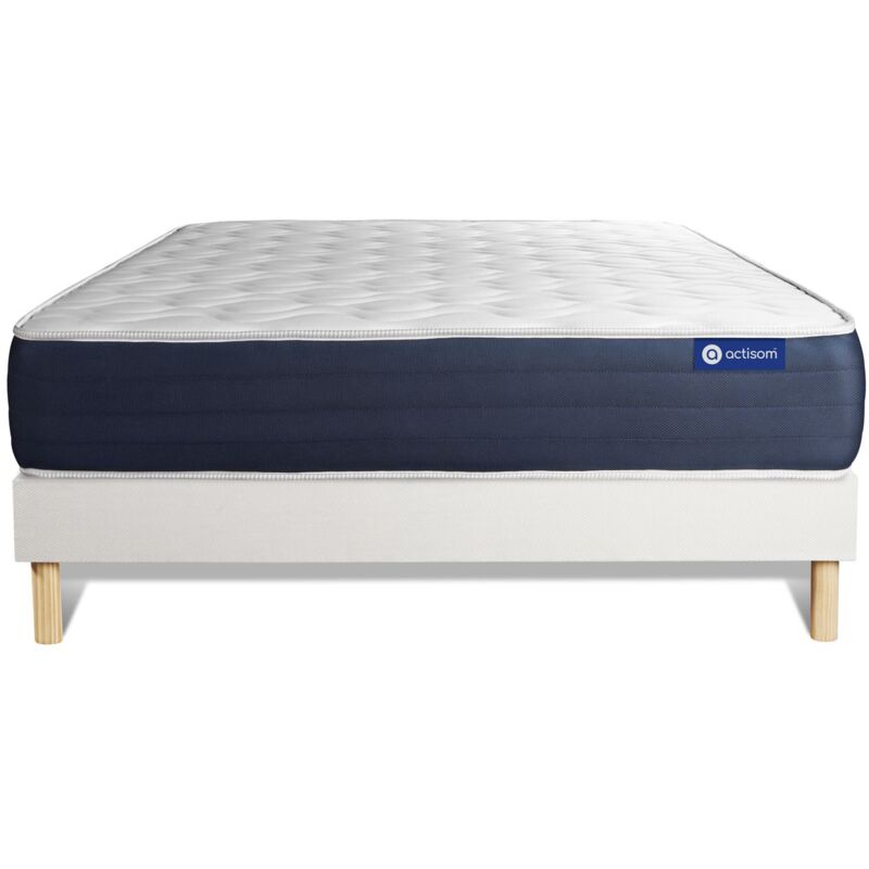 Pack colchón Actiflex sleep 150x190cm + Somier multiláminas, Muelles ensacados y espuma viscoelástica, 3 zonas de confort