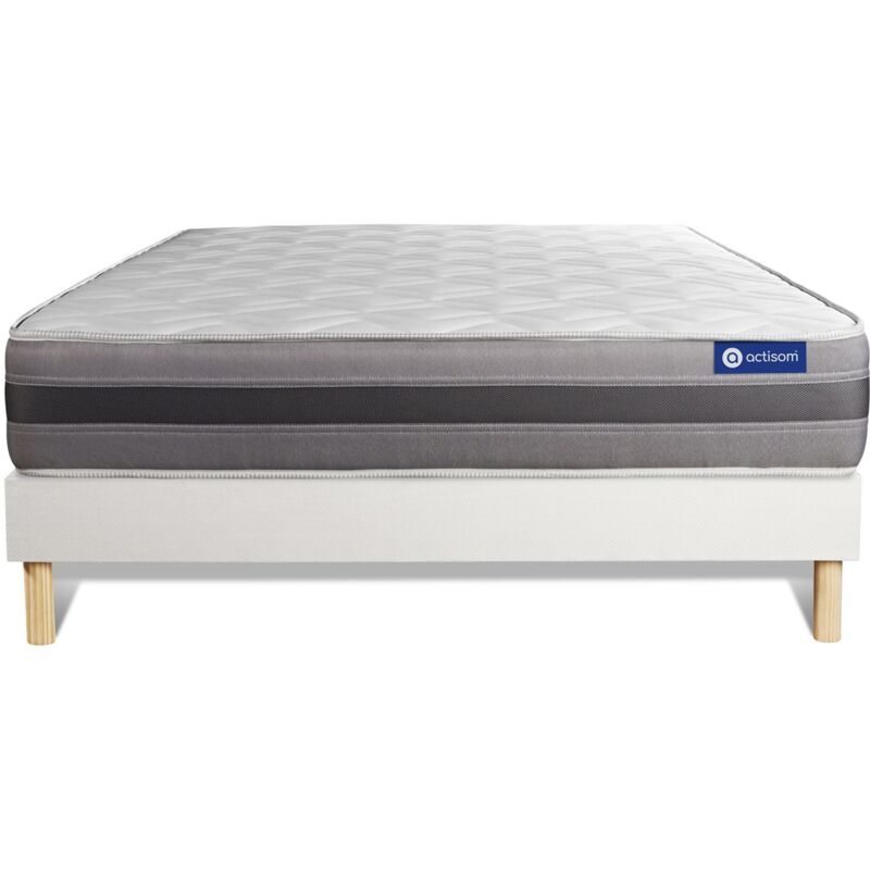 Pack colchón Actiflex relax 150x190cm + Somier multiláminas, Muelles ensacados y espuma viscoelástica, 3 zonas de confort