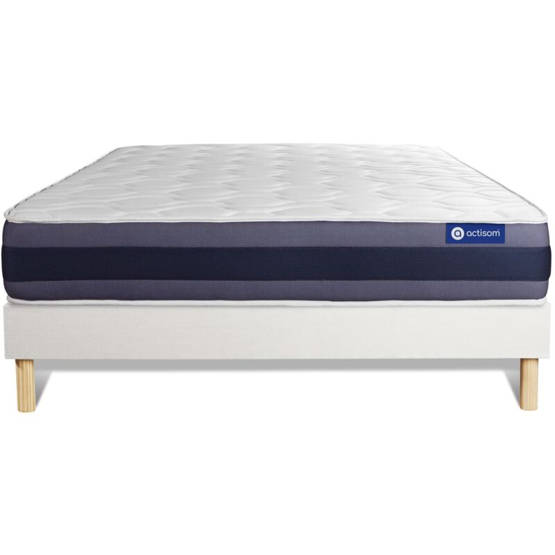 Pack colchón Actiflex morpho 150x200cm + Somier multiláminas, Muelles ensacados y espuma viscoelástica, 3 zonas de confort