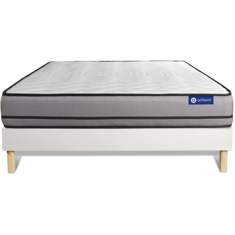 Pack colchón Actilatex night 150x200cm + Somier multiláminas, Látex y espuma viscoelástica, 3 zonas de confort