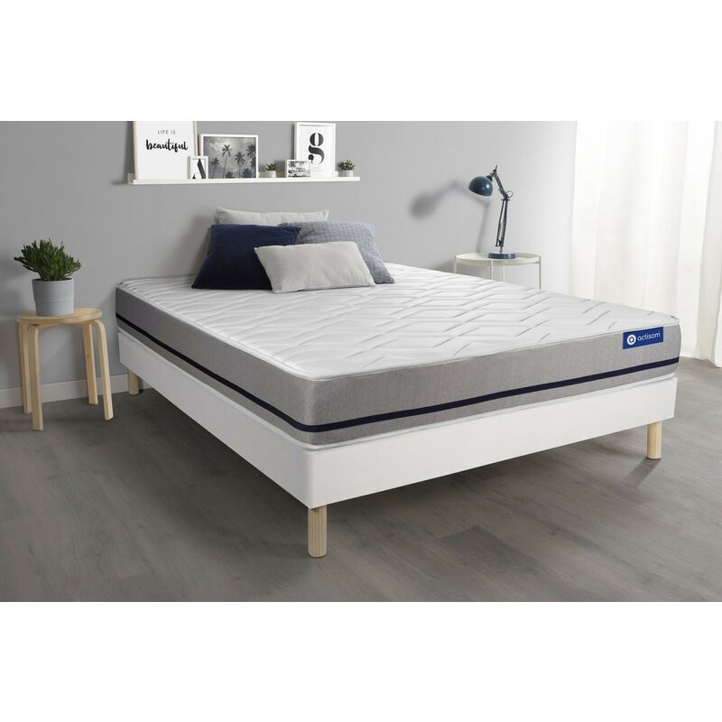Pack colchón Actimemo soft 140x190cm + Somier multiláminas, espuma viscoelástica, 3 zonas de confort