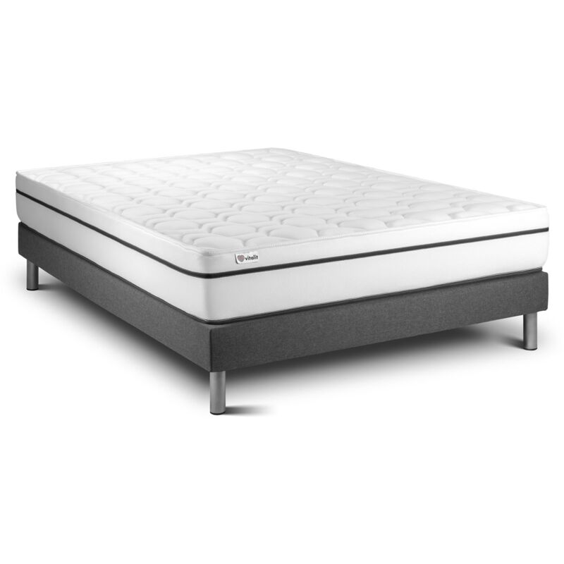 Pack Colchón VITAL SPA 135 x 200 cm + Somier multiláminas, Espuma viscoelástica, 3 zonas de confort