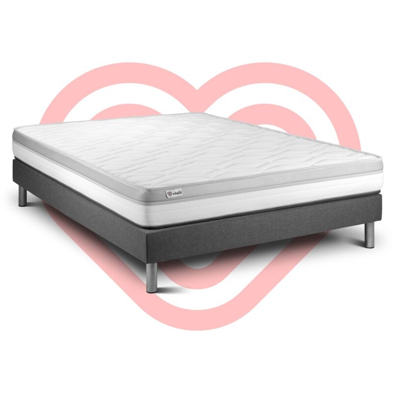Pack Colchón VITAL RELAX 150 x 190 cm + Somier multiláminas, Espuma, 3 zonas de confort