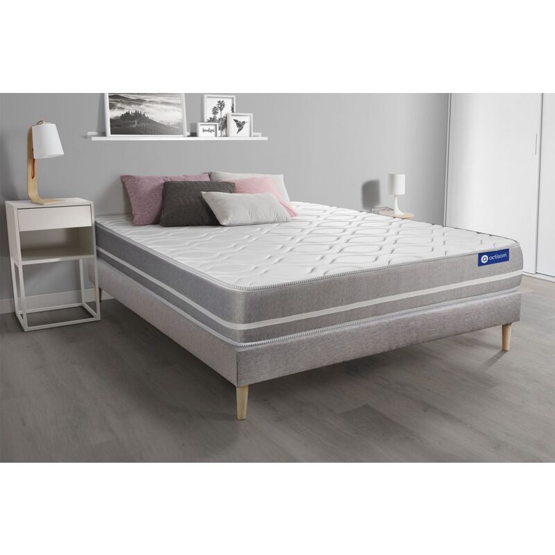 Pack colchón Actimemo touch 120x210cm + Somier, espuma viscoelástica, 3 zonas de confort