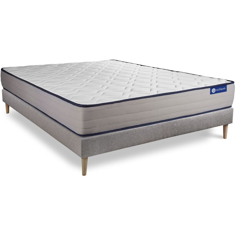 Pack colchón Actimemo form 130x210cm + Somier, espuma viscoelástica, 5 zonas de confort