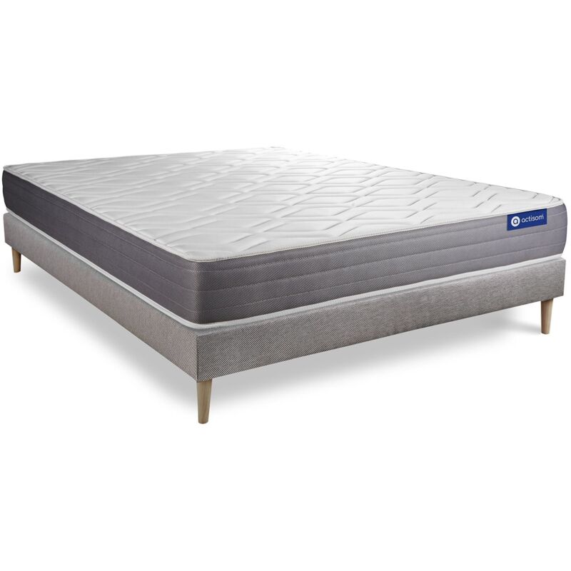 Pack colchón Actimemo dream 135x200cm + Somier, espuma viscoelástica, 5 zonas de confort
