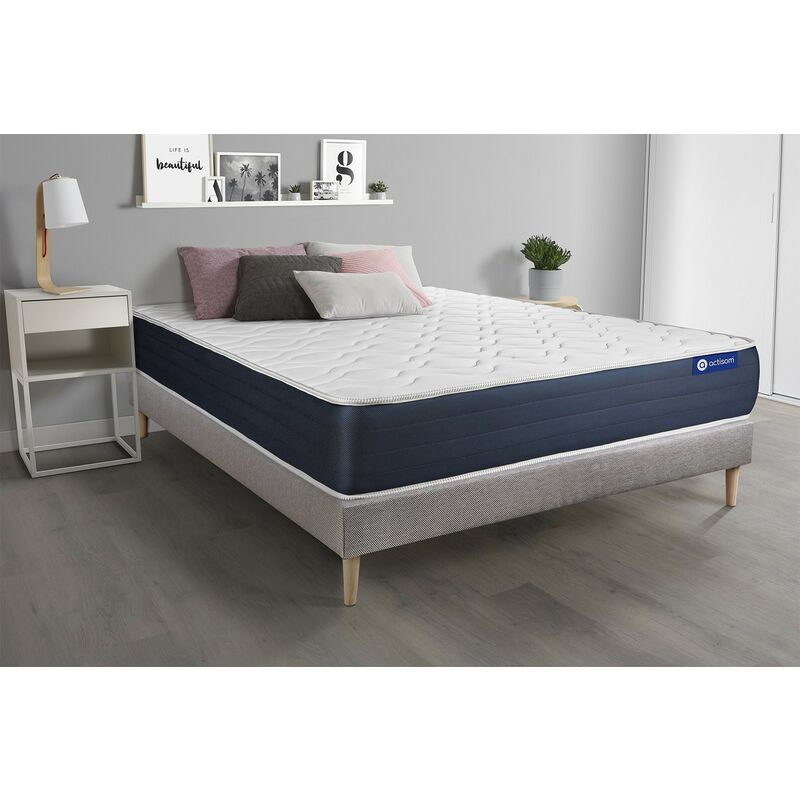 Pack colchón Actimemo sleep 140x200cm + Somier, espuma viscoelástica, 5 zonas de confort