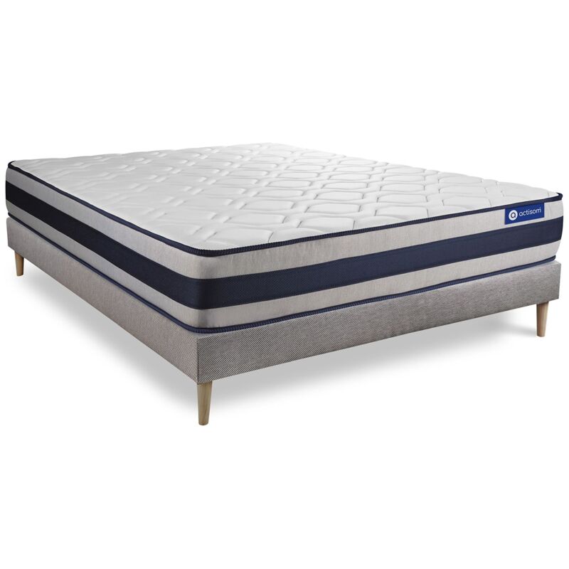 Pack colchón Actimemo ergo 160x220cm + Somier, espuma viscoelástica, 5 zonas de confort
