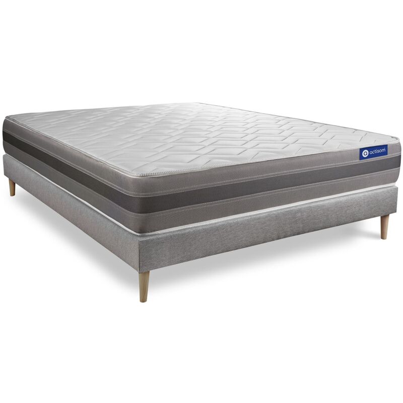 Pack colchón Actimemo relax 150x200cm + Somier, espuma viscoelástica, 5 zonas de confort