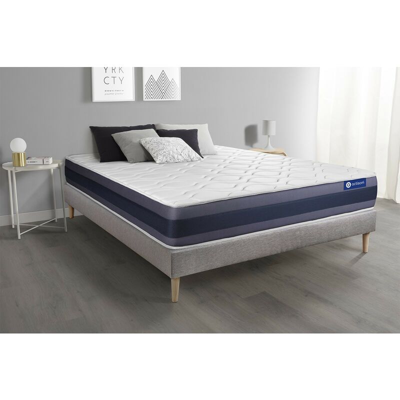 Conjunto De Somier actisom actimemo morpho gris 120x200cm pack espuma 5