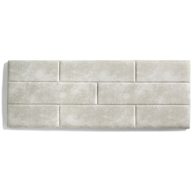 Cabecero de Cama 140 Muro Ladrillos de Polipiel 152x57x5cm Blanco