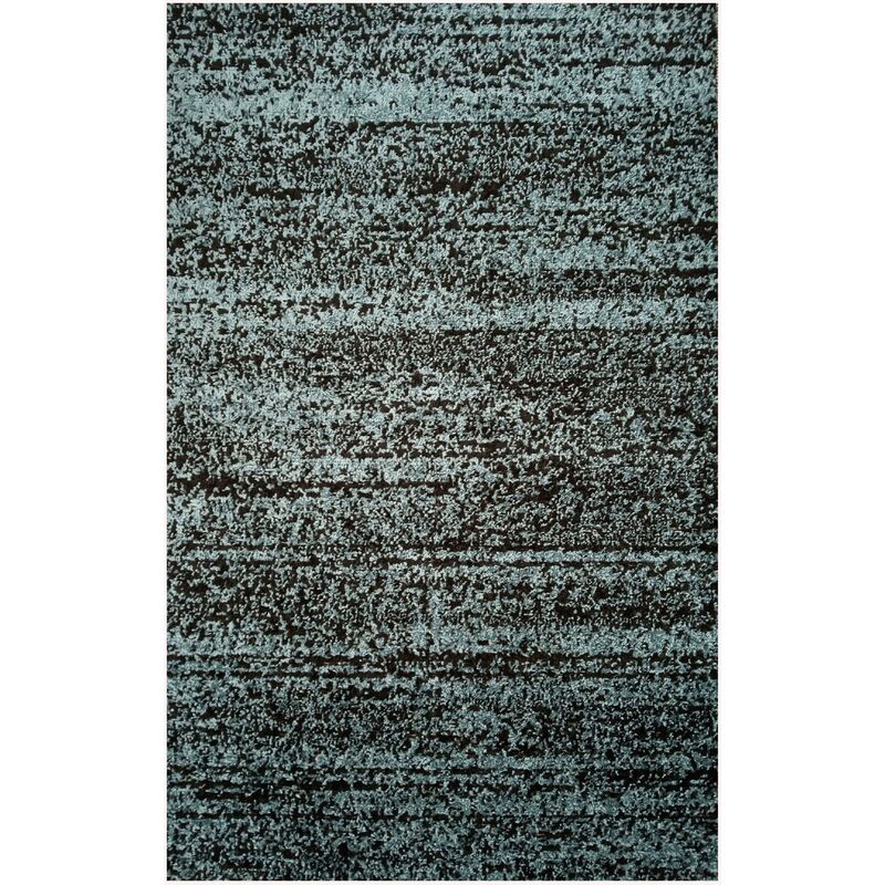 ALFOMBRA TRENDY JASP Moderna para salón o Habitación TURQUESA Y NEGRO 56X110 cm. Matris